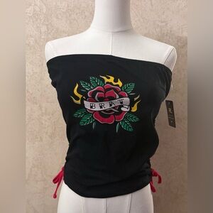 Ruby & Lace on Strapless Graphic “BRAT” Tank Top